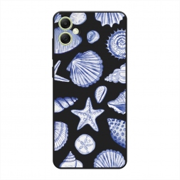 Матовый силиконовый чехол Морской паттерн на Samsung Galaxy A05