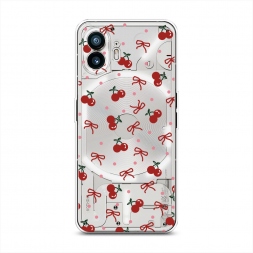 Силиконовый чехол Вишни и ленточки на Nothing Phone 2