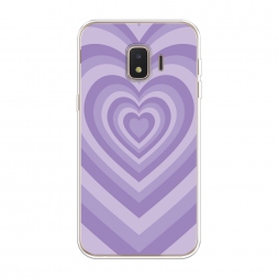 Силиконовый чехол Violet heart latte на Samsung Galaxy J2 Core (2018/2020)