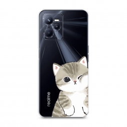 Силиконовый чехол Пухлый котик на Realme C35