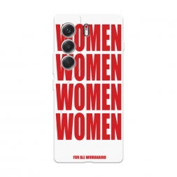 Soft touch белый WOMEN на Tecno Camon 40