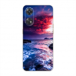 Силиконовый чехол Волны 1 на Oppo Reno 8T 4G