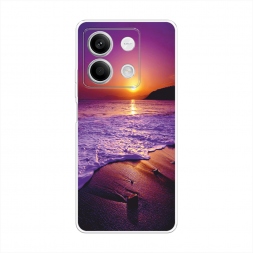 Силиконовый чехол Закат на пляже на Xiaomi Redmi Note 13 5G