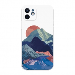 Закат в снежных горах на iPhone 12