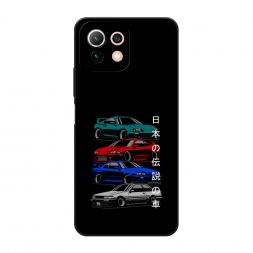 Матовый силиконовый чехол JDM Legend cars на Xiaomi Mi 11 Lite