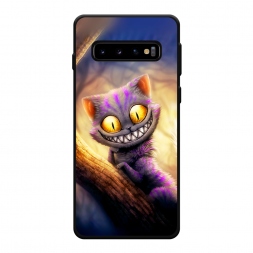Матовый силиконовый чехол Cheshire Cat на Samsung Galaxy S10 Plus