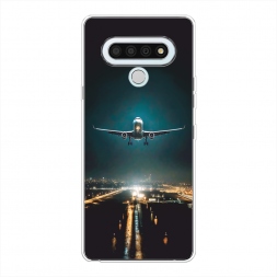 Силиконовый чехол Самолет в ночном небе на LG Stylo 6