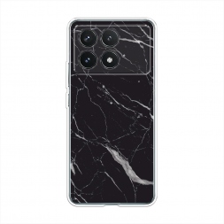 Силиконовый чехол Черный минерал на Xiaomi Redmi K70 Pro 5G