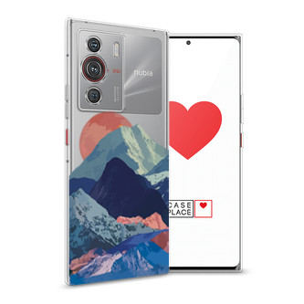 Силиконовый чехол Закат в снежных горах на ZTE Nubia Z40 Pro