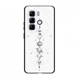 Матовый силиконовый чехол Парад планет на Infinix Hot 50 Pro Plus