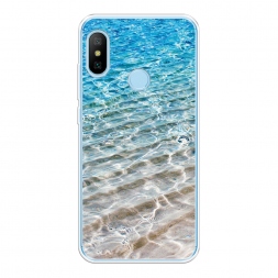 Силиконовый чехол Волны 10 на Xiaomi Redmi 6 Plus