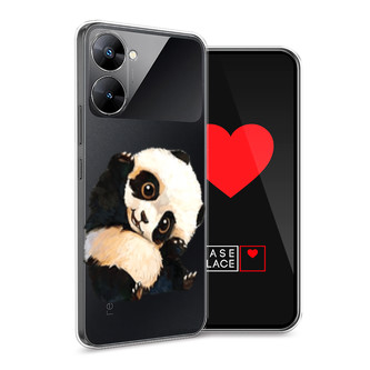 Силиконовый чехол Большеглазая панда на Realme V30 5G