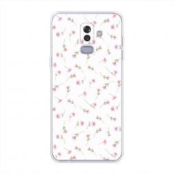 Силиконовый чехол Розовые бутончики паттерн на Samsung Galaxy J8