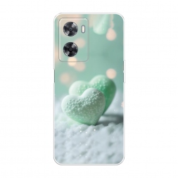 Силиконовый чехол Сахарные сердечки на Oppo A57 4G