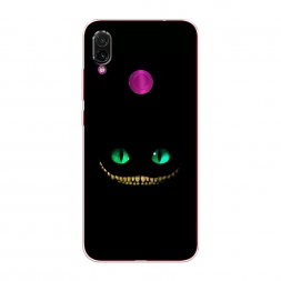 Силиконовый чехол Зеленоглазый чеширский кот на Xiaomi Redmi Note 7