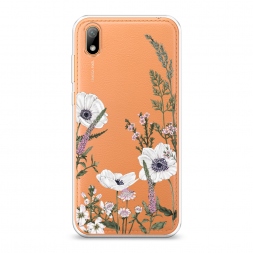 Силиконовый чехол Цветы рисунок на Huawei Y5 2019