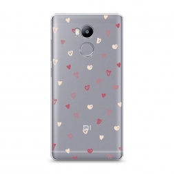 Силиконовый чехол Рисунок из сердечек на Xiaomi Redmi 4 Pro