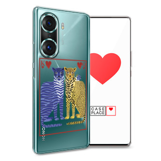 Силиконовый чехол Леопард и тигр 2 на Honor 60 Pro