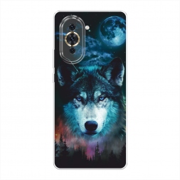 Силиконовый чехол Лунный волк на Huawei Nova 10