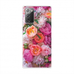 Силиконовый чехол Сочные пионы на Samsung Galaxy Note 20
