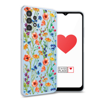 Силиконовый чехол Маки и васильки фон на Samsung Galaxy A13