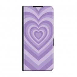 Чехол-книжка Premium Violet heart latte на iPhone 13