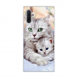 Силиконовый чехол Кошка и котёнок на Samsung Galaxy Note 10 Plus