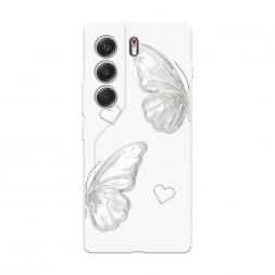 Soft touch ����� white butterflies 2 �� Tecno Camon 40