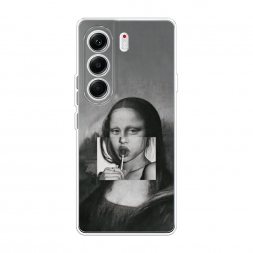Силиконовый чехол Mona Lisa sucking lollipop на Tecno Camon 40 Pro