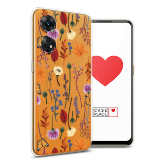 ����������� ����� Orange Purple flowers �� Oppo Reno 8T 5G
