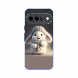 Силиконовый чехол Белый крольчонок в шапке 2 на Google Pixel 11