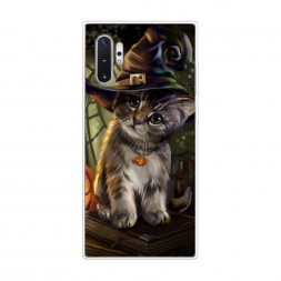 Силиконовый чехол Кот на Хэллоуин на Samsung Galaxy Note 10 Plus