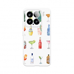 Soft touch белый Летние напитки на Xiaomi 15