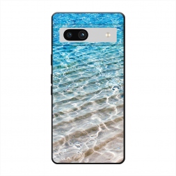 Матовый силиконовый чехол Волны 10 на Google Pixel 7a