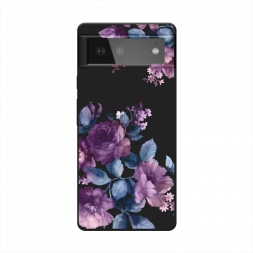 Матовый силиконовый чехол Purple Blossoms на Google Pixel 6