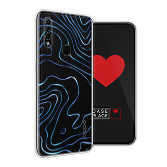 Силиконовый чехол Blue lines на Oppo A31