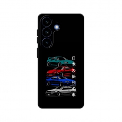 Матовый силиконовый чехол JDM Legend cars на Samsung S26
