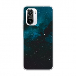 Силиконовый чехол Синий космос на Xiaomi Poco F3