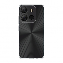 Силиконовый чехол Чёрный винил на Tecno Pop 7
