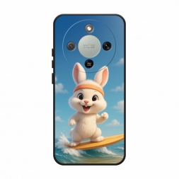 Матовый силиконовый чехол Зайка на сёрфе на Honor X9d