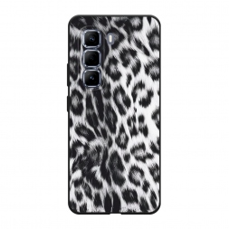 Матовый силиконовый чехол Снежный леопард на Infinix Hot 50 Pro