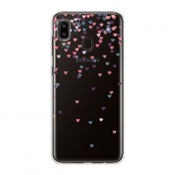 Силиконовый чехол Посыпка сердечки на Samsung Galaxy A30
