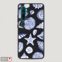 Матовый силиконовый чехол Морской паттерн на Xiaomi Mi Note 10/Mi Note 10 Pro