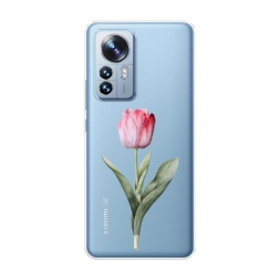 Силиконовый чехол Розовый тюльпан фото на Xiaomi 12 Pro