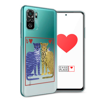 Силиконовый чехол Леопард и тигр 2 на Xiaomi Redmi Note 10S
