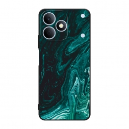 Матовый силиконовый чехол Мрамор изумруд на Realme Note 80