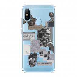 Силиконовый чехол Коллаж греческие скульптуры на Xiaomi Redmi 6 Plus