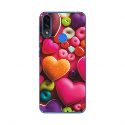 Силиконовый чехол Сердечки и сладости на Lenovo K13
