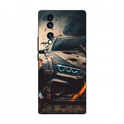 Матовый силиконовый чехол На износ на Honor 70