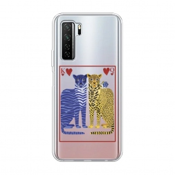 Силиконовый чехол Леопард и тигр 2 на Honor 30S (Global)